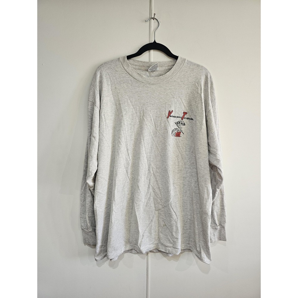 Maryland Terrapins Shirt Mens XL Gray NCAA Football Gildan Long Sleeve Tee
